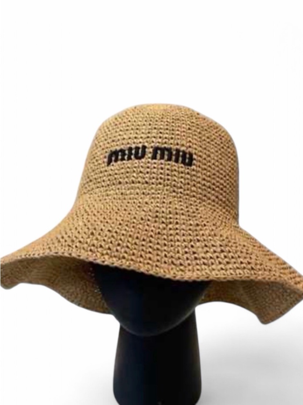 ☀️👒 🆕 miu miu Raffia sun Hat 🖤 👒
